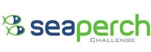 two small fish swimming behind seaperch word promoting the underwater concept of the ROVS students build in this challanege